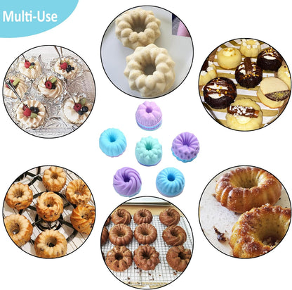 Tongjude 46 Piece Silicone Bakeware Set, Non-Stick Kitchen Oven Baking Pans, Silicone Cake Molds with Cake Pan, Chiffon Cake Pan, Donut Pan, Square Cake Pan and Loaf Pan