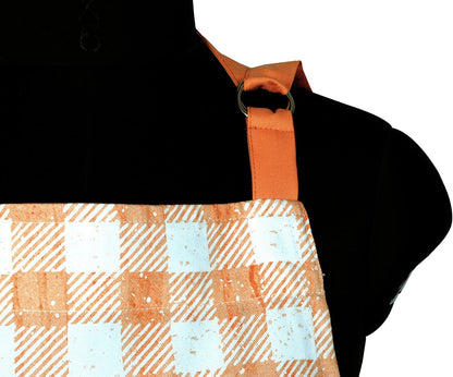 AMOUR INFINI Cotton Aprons for Women with Pocket, Adjustable Strap & Waist Ties - Washable Aprons for Baking, Cooking, Gardening (27.5 x 33 Inches - Farm Rooster)