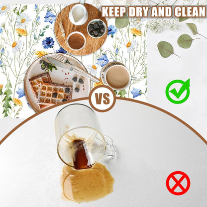 Watercolor Wildflower Dish Drying Mat for Kitchen Counter Hide Stain Absorbent Drying Rack Pad Rubber Backed Coffee Mat Espresso Machine Coffee Bar Accessories 11.8 x 19.7 Inch
