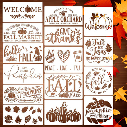 Fall Stencils for Painting on Wood Pumpkin Stencil Thanksgiving Stencils for Door Mats Porch Hanger Fabrics Decor