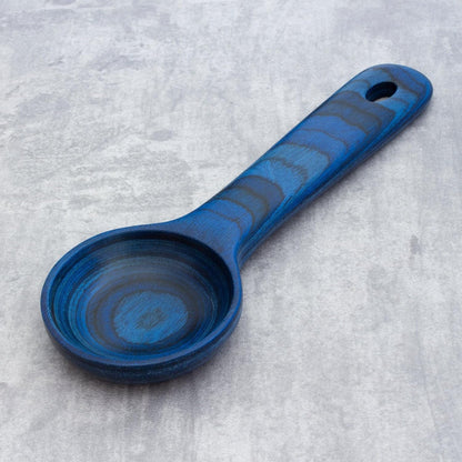 Baltique Malta Collection Wooden Coffee Scoop – Colorful Birch Wood Reusable Scoop for Ground Coffee, Protein Powder & More