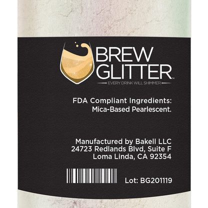 Green Iridescent BREW GLITTER Edible Glitter For Drinks, Cocktails, Beer, Garnish Glitter & Beverages | 100% Edible & Food Grade | Vegan, Gluten, Nut Free (50g, Green Iridescent)