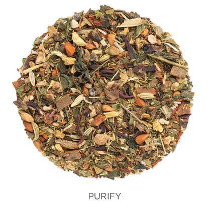 Tea Forte Purify Organic Herbal Tea with Purifying Mate and Dandelion Root, Makes 35-50 Cups, 3.53 Ounce Loose Leaf Tea Canister