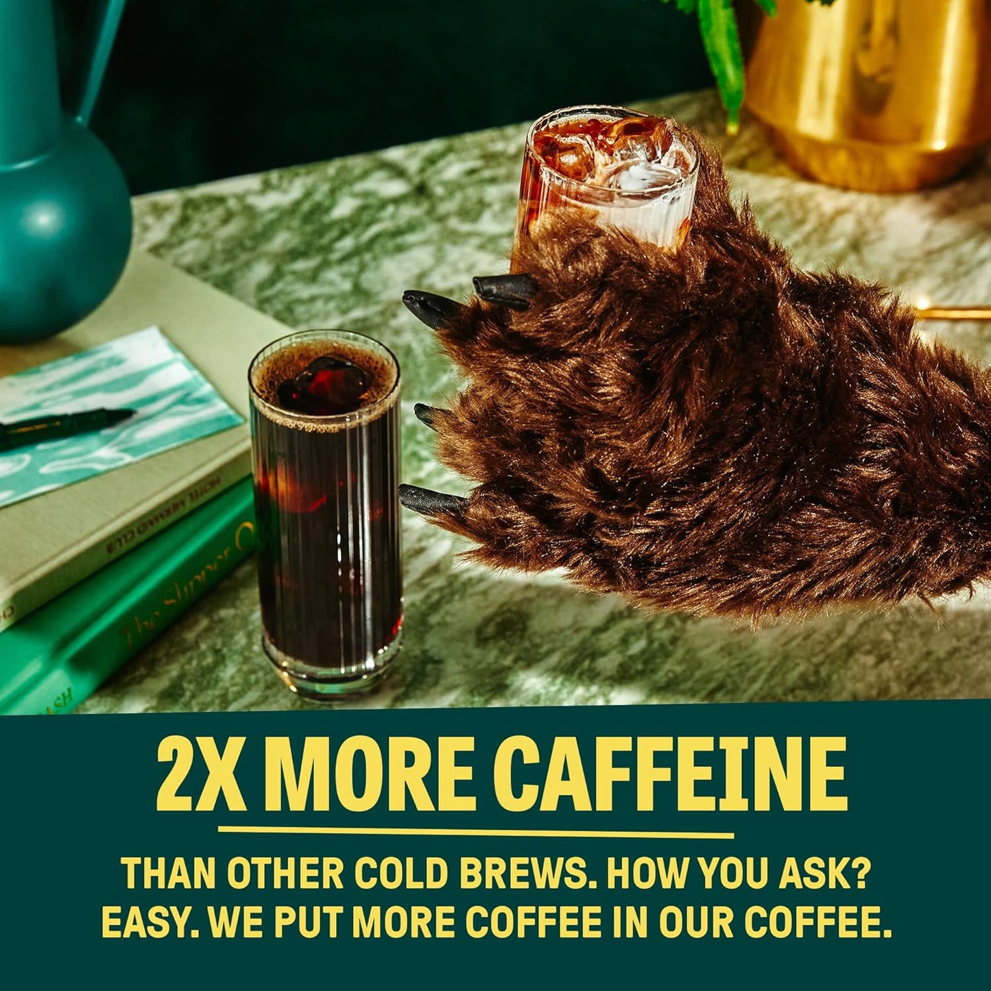 Wandering Bear Straight Black Organic Cold Brew Coffee On-the-Go, 11 fl oz, 12 pack - Extra Strong, Bold, Smooth, Unsweetened, Shelf-Stable, Ready to Drink, 100% Organic Iced Cold Brewed Coffee Drinks