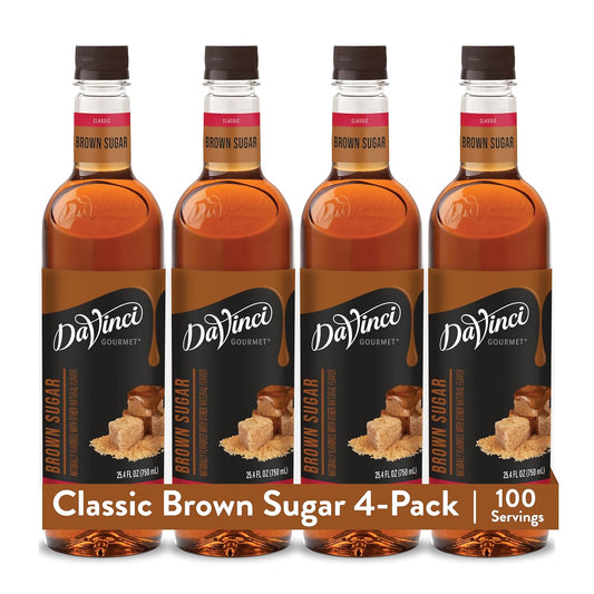 DaVinci Gourmet Brown Sugar Syrup, 25.4 Fluid Ounces (Pack of 4)