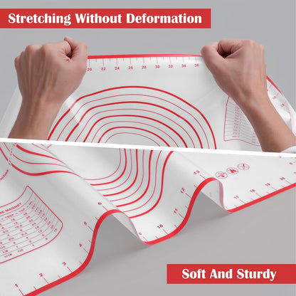 BlueBark 1 PCS - 32"L x 24"W Non-stick Silicone Baking Mat for Pastry & Dough, Sourdough Bread Making Tools, Kitchen Counter, Cooking Enthusiasts
