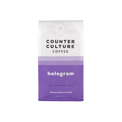Counter Culture Coffee Hologram - Medium Roast, Sustainably Farmed, Kosher, Whole Bean Coffee, 12 oz (1 Bag)