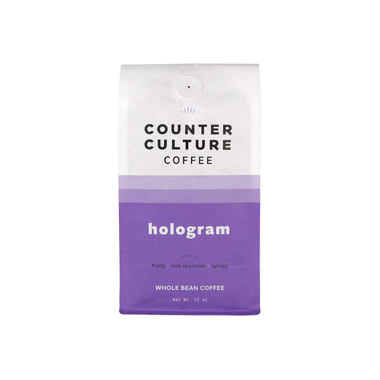 Counter Culture Coffee Hologram - Medium Roast, Sustainably Farmed, Kosher, Whole Bean Coffee, 12 oz (1 Bag)