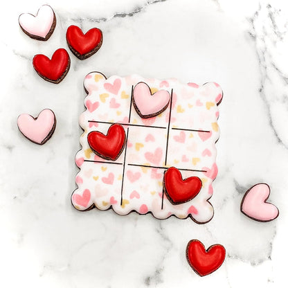 Cookie cutter and stencil set Baking stencils and cutters bundle DIY bakery decorating kit Cookie cutter with stencils Icing stencil and cookie cutter combo (Tic-tac-toe)