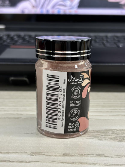 Sweet Spell Edible Glitter (15g) - Shimmer Sparkles for Drinks, Cakes, Cocktails - 100% Edible & Food Grade Glitter, Vegan, Gluten-Free (Rose Gold)