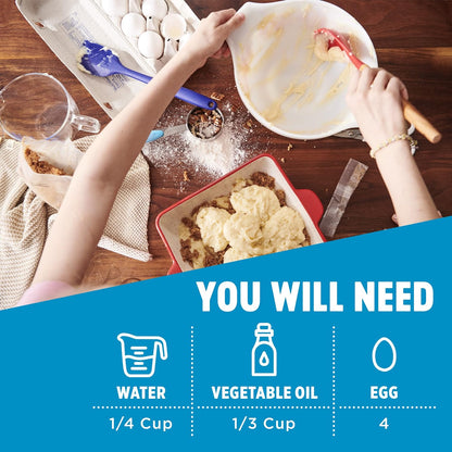 Krusteaz Gluten Free Baking Mix Variety Pack, 1 Cinnamon Swirl Cake Mix, 1 Double Chocolate Brownie Mix, 1 Wild Blueberry Muffin Mix, 1 Honey Cornbread Mix, (4 CT)