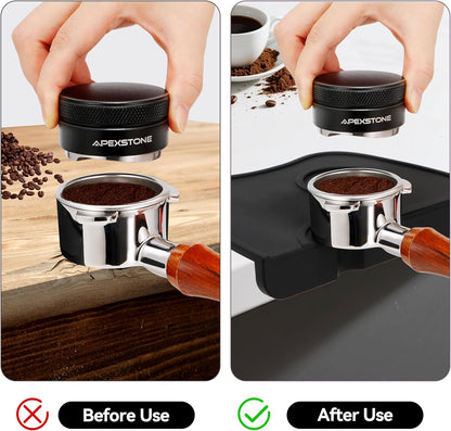 Apexstone Silicone Coffee Tamper Mat 8 Inch X 6 Inch, Espresso Silicone Mat, Espresso Tamper Mat, Coffee Tamp Mat