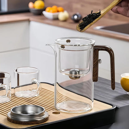 Enchanti Tea Pot, Creative Witchcraft Magic Glass Teapot, Detachable Loose Tea Glass Tea Infuser, Ideal for Tea Steeper-34oz (approx. 1000 ml)