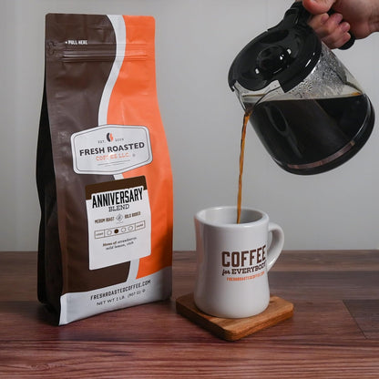 Fresh Roasted Coffee, Anniversary Blend, 2 lb (32 oz), Medium Roast, Kosher, Whole Bean
