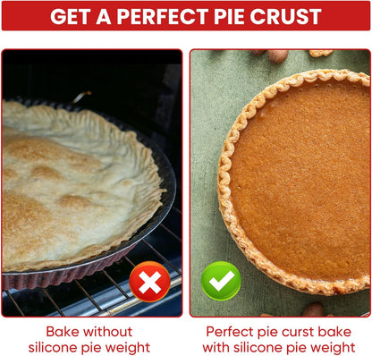 Pie Weights for Blind Baking 9" Tart Pan,Silicone Pie Weight for Baking Crust,Reusable Pies Crust Weights – for Pies/Tart/Quich– Food-Safe,Dishwasher Safe – Designed Exclusively for 9 in. Tart Pan