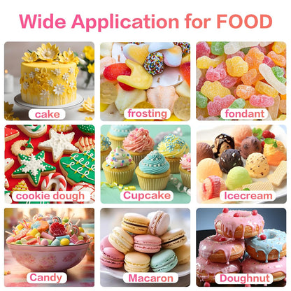 Gel Food Coloring for Cake Decorating - 40g Concentrated Assorted Edible Colors - Vibrant Tasteless Food Dye Professional-Grade Dye for Easter Eggs Fondant Cookies Frosting Royal Icing Baking - Black