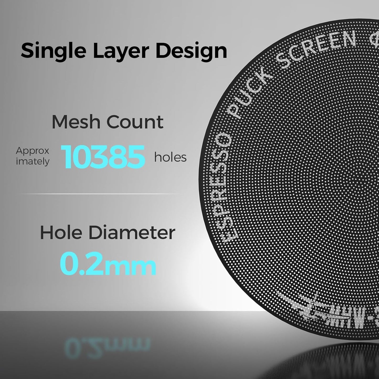 MHW-3BOMBER 58mm Espresso Puck Screen - 0.2mm Ultra Thin Espresso Puck - Metal Reusable Coffee Filter for Portafilter Basket 58mm - Puck Screen with Stand 3 Pack FG7052-OS