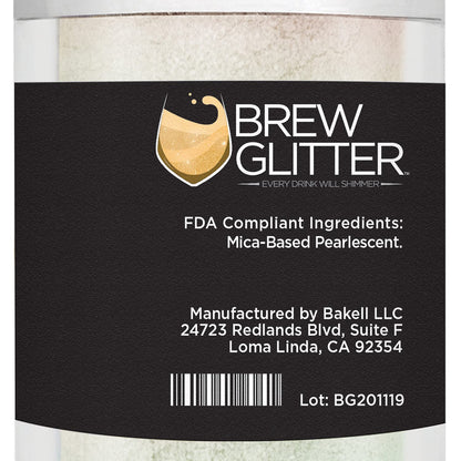 Green Iridescent BREW GLITTER Edible Glitter For Drinks, Cocktails, Beer, Garnish Glitter & Beverages | KOSHER & HALAL Certified | 100% Edible & Food Grade | Vegan, Gluten, Nut Free (25g, Green Iridescent)