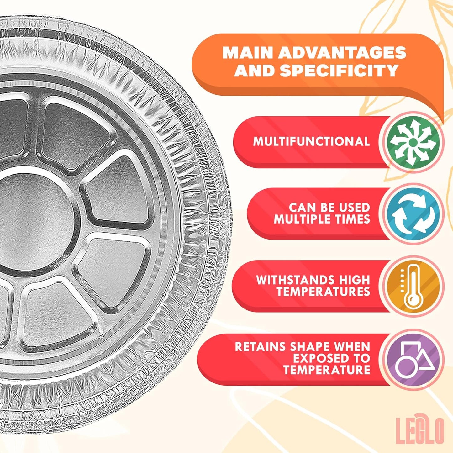 Round Foil Cake Pans – 50 Pack 6-Inch Reusable Aluminum Baking Pans | Stackable, Durable & Grease-Resistant | Great for Tarts, Baking, Cheesecakes, Catering, Meal Prep, Takeout, Freezer & Storage Use