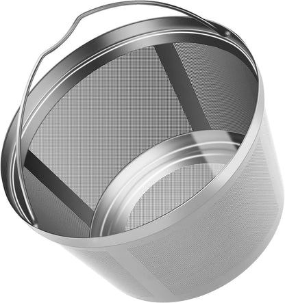 Stainless Steel Reusable Coffee Filters Basket 8 12 Cup Sturdy Permanent Coffee Filter fit for Mr. Coffee Black,Decker Coffee Makers 8 12 cups