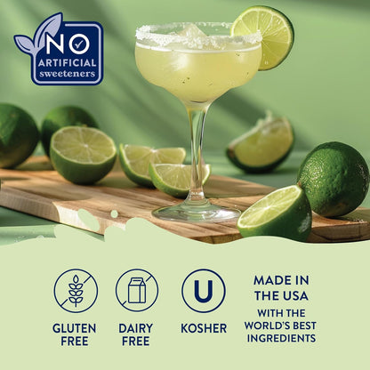 Jordan's Skinny Syrups Sugar Free Syrup, Naturally Sweetened Original Margarita Mix, 32 oz, Low Calorie Flavoring, Protein Shake, Cocktail & More, Gluten Free, Keto Friendly