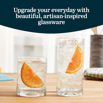 Libbey Impressions 16-Piece Tumbler and Rocks Glass Set