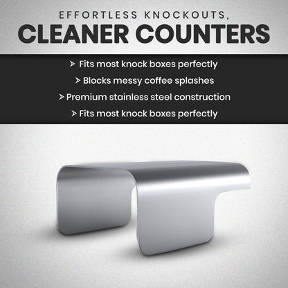 Rattleware Stainless Steel Espresso Knock Box Splash Guard for Home, Cafe, Restaurant, Hotel - Coffee Splash Guard Accessory for Baristas, Dishwasher Safe, Home Espresso Stations