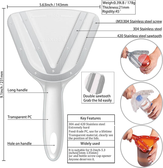 Jar Opener for Weak Hand & Seniors with Arthritis,Easy Twist Off Bottle Caps,Patent | Unique Kitchen Gadgets, Christmas Gifts for Elderly/Women/Men (Pink)
