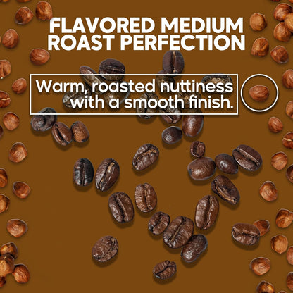 Sarasota Coffee Whole Bean Hazelnut | Medium Roast Gourmet Flavored Coffee Beans | Low Acid, Mold Free, Specialty Grade Bulk Beans | 5lb (80 oz)