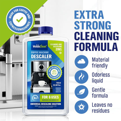 Descaler Solution for Coffee Maker 25.4 oz (6 uses) - compatible with compatible with Keurig, Nespresso, Breville, Ninja, Cuisinart