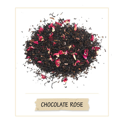 BREWIX, Chocolate Rose Loose Black Tea, (50+ Cups, 3.53oz/100g) | Valentine's | Dessert tea