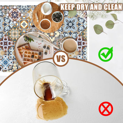 Retro Colorful Tiles Dish Drying Mat for Kitchen Counter Floral Coffee Mat Hide Stain Absorbent Drying Rack Pad with Rubber Backed Espresso Machine Coffee Bar Accessories 15.7 x 23.6 Inch