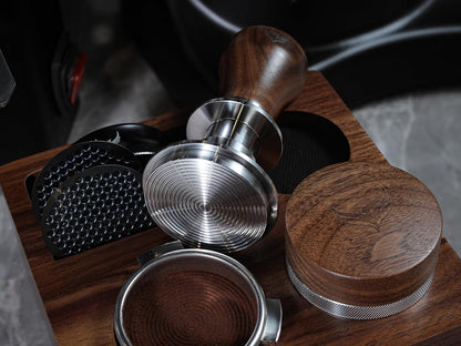 Espresso Tamper 51.5mm for La Pavoni Post Millenium Models Calibrated, Auto-Leveling and Spring Loaded Design Stainless Steel Ripple Base Coffee Tamper with 20lb / 25lb / 30lbs Replacement Springs