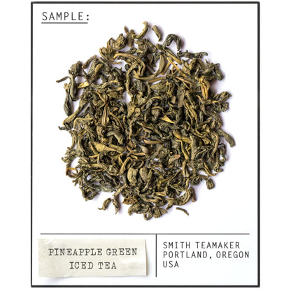 Steven Smith Teamaker Pineapple Green Iced Tea No. 81, Refreshing, Caffeinated, Sustainably Grown, Full Leaf Green Iced Tea, 10 Count, 1 Quart Sachets