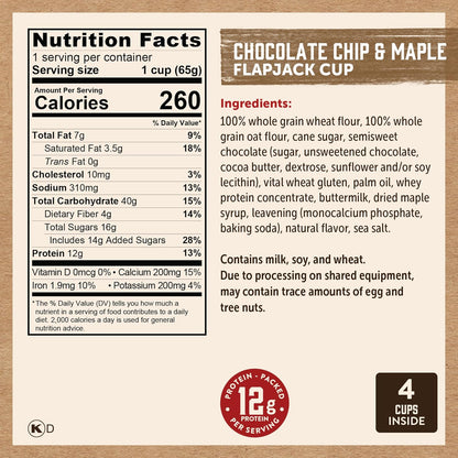 Kodiak Cakes Protein Pancake On The Go Flapjack Cups Mix; Buttermilk, Chocolate Chip, & S’mores Variety Pack