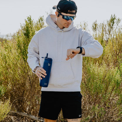 BOTTLE BOTTLE Stainless Steel Water Bottle with Straw and Lid 32 oz Vacuum Insulated Cup Stay Cold and Hot, Leak-Proof Wide Mouth Water Bottles for Men,indigo blue