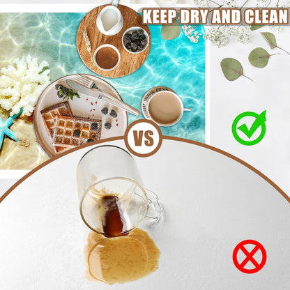 Starfish and Seashell Beach Dish Drying Mat for Kitchen Counter - Hide Stain Rubber Backed Absorbent Mat - Fits Under Coffee Maker, Espresso Machine - 15.7 x 23.6 Inch