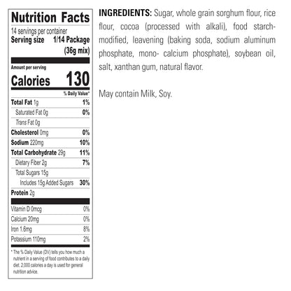 Krusteaz Gluten Free Chocolate Cake Mix, No Artificial Flavors, Colors, or Preservatives, 18 Ounce(Pack of 2)