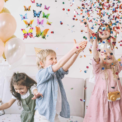 Butterfly Wall Decor 24/48 PCS, 3D Butterflies Stickers for Party Decorations with Magnets (Swallow, 24)