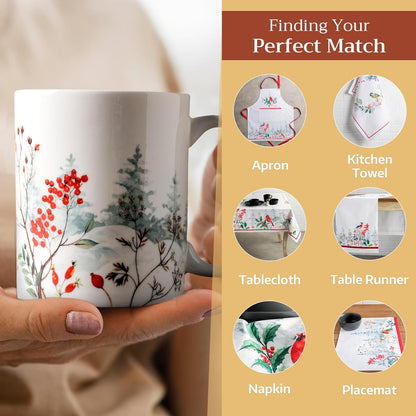 Maison d' Hermine Coffee Mug with Handles Fine Bone China Mugs Pack of One Tea Cups for Hot Beverages Cappuccino Latte Home Restaurant Office Perfect for Gift (Morzine - Chamonix, 15 Ounce)