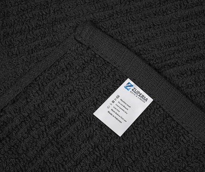 ZUPERIA Bar Mop Kitchen Towels - Pack of 12 (16" x19”) 100% Ring Spun Cotton - Dish Washcloths for Superb Cleaning and Less Lint - Highly Absorbent Dish Cloths and Dish Towels for Everyday use (Grey)