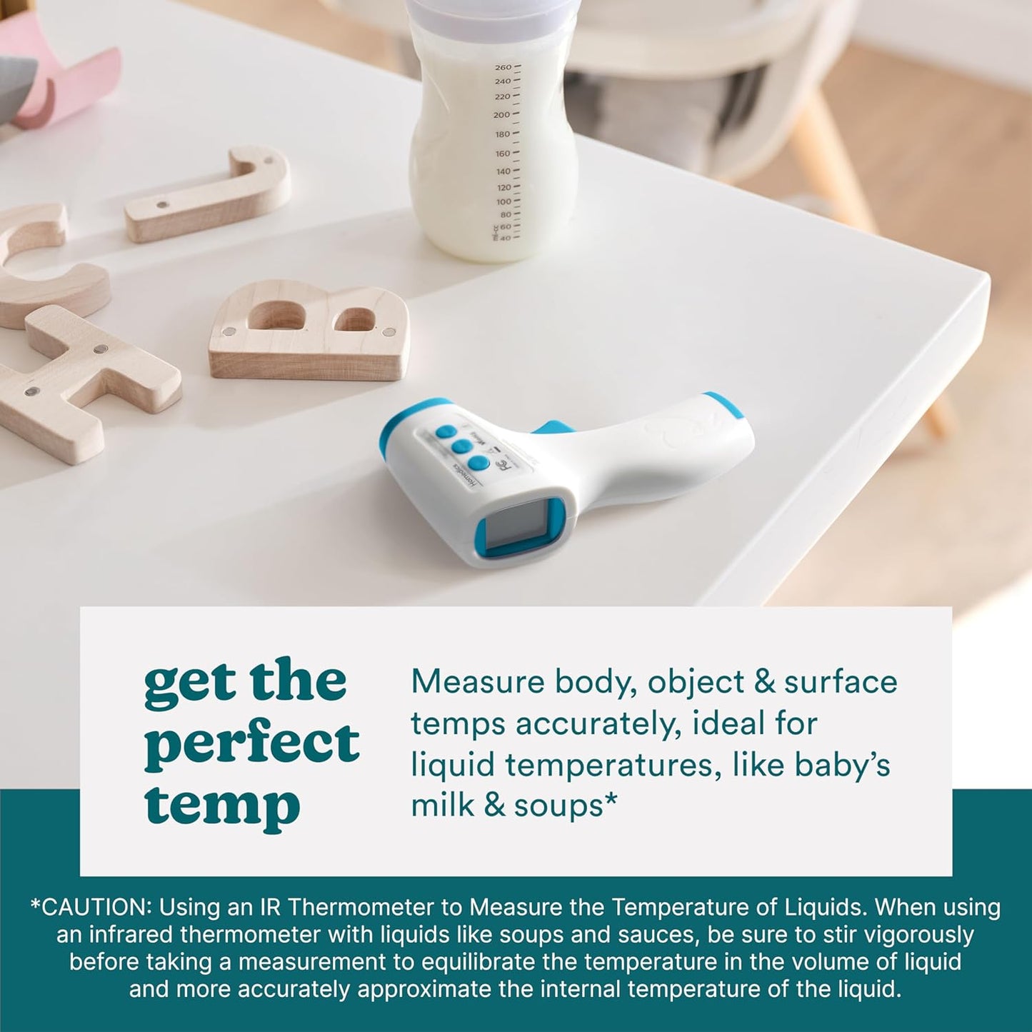 HoMedics Non-Contact Infrared Forehead Thermometer, Clinically Proven Fast Accurate Results, High-Fever Alert with 4-in-1 Readings