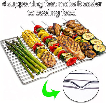2Pcs Stainless Steel Cooling Racks, Cooling Racks for Cooking and Baking, Cookie Cooling Rack, Oven Cooling Racks for Cooking