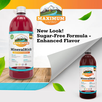 Maximum Living MineralRich Minerals Supplement - 32 oz (32 oz (Pack of 1), MineralRich)