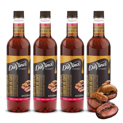 DaVinci Gourmet Classic Coffee Liqueur Syrup, 25.4 Fluid Ounces (Pack of 4)