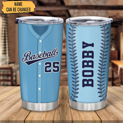 Hyturtle Personalized Baseball Tumbler Baseball Players Design Stainless Steel Double Walled Vacuum Insulated Tumblers 20oz30oz Coffee Travel Mug Cup Christmas Gift For Men Boys Friends Dad Sports Fan