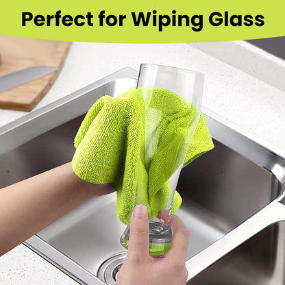 Microfiber Cleaning Cloths,15 Bags, 11.8in*9in, Absorbent Cleaning Rags Towels with Dispenser Box for Car, House, Kitchen, Window