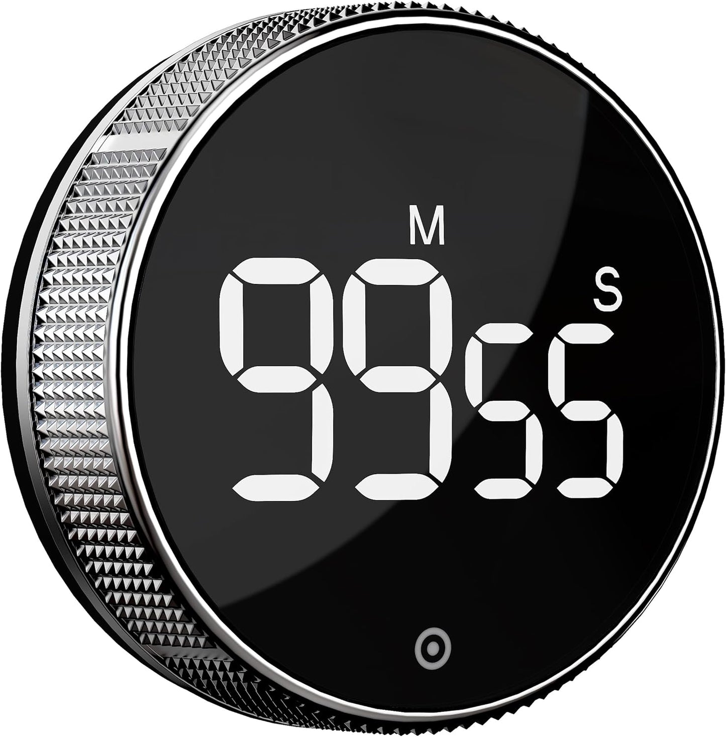 BlueSnail Kitchen Timer with LED Digital Display Smart Efficana for Home Classroom Gym Office, Volume and Brightness Adjustable Productivity Timer (Silvery)