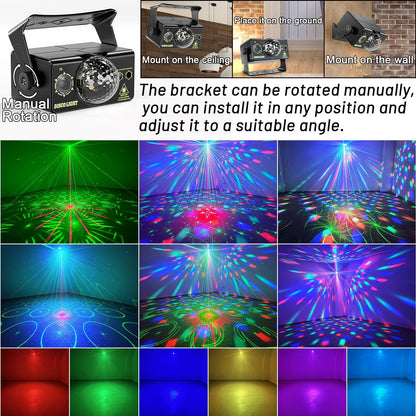 Party Lights, DJ Disco Light Disco Ball Light Sound Activated Strobe Stage Lights for Parties Birthday Christmas Gift Wedding Karaoke KTV Bar Club Pub Dance Home Room Halloween Decorations