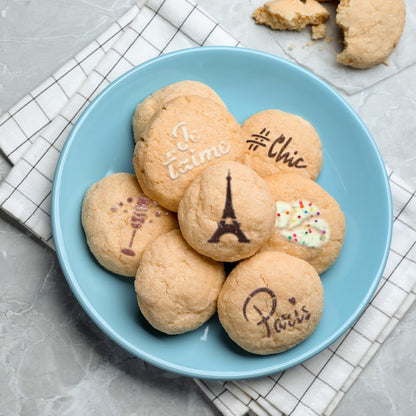 NAKLEO Coffee Stencils and Cookies Decoration 14Pcs 2.8”x2.8” and 4.3”x4.3”, Reusable Plastic Baking Templates, Paris Travel France, Barista DIY Art Craft, Capuccino Latte Chocolate Cake Biscuit